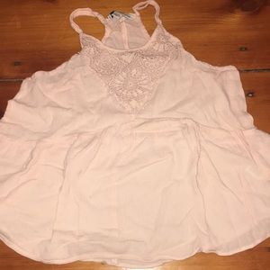 Baby pink flowy American Eagle Tank top